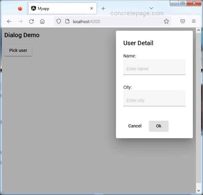 html - angular 8 material dialog close button with X top right - Stack  Overflow
