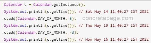 java calendar add day_of_year vs day_of_month