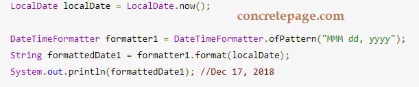 Java DateTimeFormatter