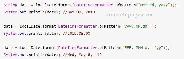 Java LocalDate Format