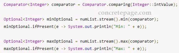 Java Stream Min And Max 