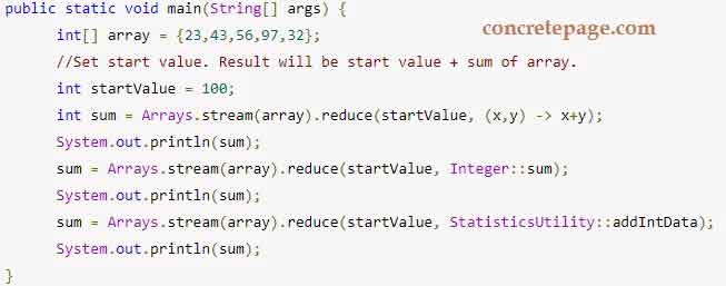 Java 8 Stream reduce() Example