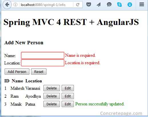 spring boot with angularjs crud example