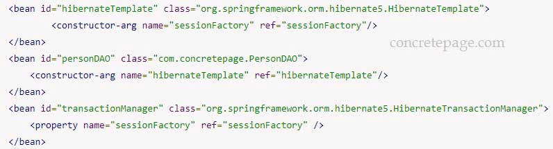 spring-hibernatetemplate-example